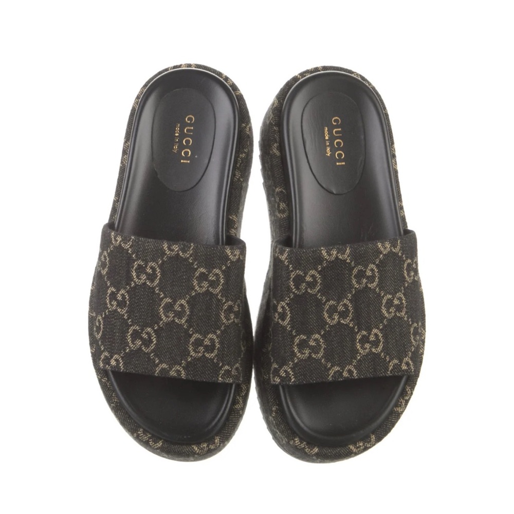 Gucci GG denim slides
